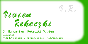 vivien rekeczki business card